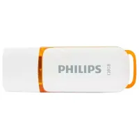 Флеш-диск 128 GB PHILIPS SNOW, разъем USB 2.0, желтый, FM12FD70B/97