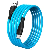 Кабель S21 USB – Type-C, 1 м, 3 А, SMARTBUY, для зарядки и передачи данных, синий, 93393, iK-3112-S21bb
