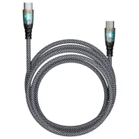 Кабель Type-C - Type-C, 1 м, 3 А, SMARTBUY, для быстрой зарядки и передачи данных, черный, FCTRANSP-BLACK