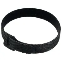 Хомуты-липучки 200x11 мм на основе ленты Velcro, CABLEXPERT, черные (12 шт.), VT-200x11BK