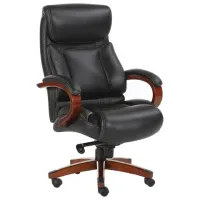 Кресло из натуральной кожи BRABIX PREMIUM "Infinity EX-707", дерево, черное, 531826