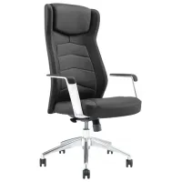 Кресло BRABIX PREMIUM "Viking EX-759", синхромеханизм, алюминий, натуральная кожа, черное, 532933