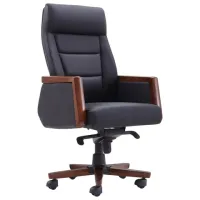 Кресло HAWASAN (ХАВАСАН) "Overlord EX-770", мультиблок, дерево, натуральная кожа, черное, 532934