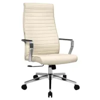 Кресло BRABIX PREMIUM "Solo EX-730", алюминий, хром, экокожа, бежевое, 532937