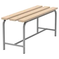 Скамья деревянная на металлокаркасе "СТ 1000", 1000х350х450 мм, каркас металлический серый, сиденье дерево