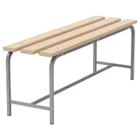 Скамья деревянная на металлокаркасе "СТ 1200", 1200х350х450 мм, каркас металлический серый, сиденье дерево