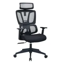 Кресло BRABIX PREMIUM "Veyron ER-703", адаптивный механизм, регулируемый подголовник, сетка/ткань, черное, 532966