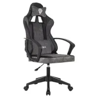 Кресло компьютерное BRABIX "Forcer GM-127", 2 подушки, экокожа/велюр, черное/серое, 533216