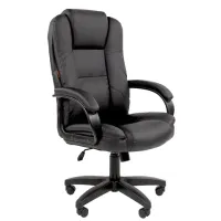 Кресло офисное Chairman CH 600 LT, экокожа, черное, 7158667