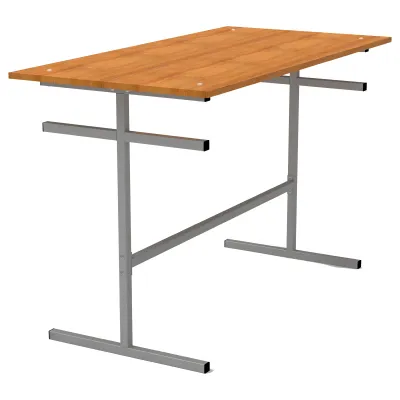 Стол для столовых на 4 места "ССТ 1200", 1200х600х760 мм, рост 6, каркас металл, ЛДСП, цвет бук