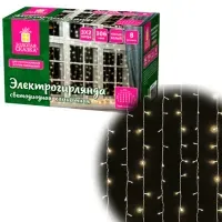 Электрогирлянда-занавес комнатная "Штора" 3х2 м, 306 LED, теплый белый, 220 V, ЗОЛОТАЯ СКАЗКА, 591334