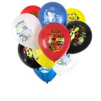 Шары воздушные 30 см с рисунком "Приколы для него", КОМПЛЕКТ 10 шт., ассорти, BRAUBERG, 591893