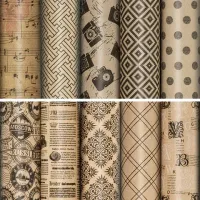 Бумага упаковочная подарочная "Kraft Unlimited", 70x100 см, 10 дизайнов ассорти, ЗОЛОТАЯ СКАЗКА, 591913