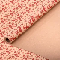 Бумага упаковочная подарочная крафт BIG SIZE новогодняя "Christmas Party", 0,7х10 м, ЗОЛОТАЯ СКАЗКА, 591947