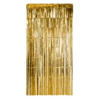 Дождик-занавес для праздника и фотозоны, длина 2 м, ширина 1 м, золотистый, ЗОЛОТАЯ СКАЗКА, 592050