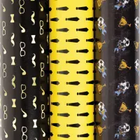 Бумага упаковочная мелованная НАБОР 3 шт., "Man Style", 70х100 см, 3 дизайна, ЗОЛОТАЯ СКАЗКА, 592064