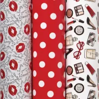 Бумага упаковочная мелованная НАБОР 3 шт., "For Women", 70х100 см, 3 дизайна, ЗОЛОТАЯ СКАЗКА, 592065