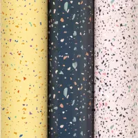 Бумага упаковочная мелованная НАБОР 3 шт., "Terrazzo", 70х100 см, 3 дизайна, ЗОЛОТАЯ СКАЗКА, 592066