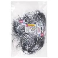 Дождик новогодний, КОМПЛЕКТ 5 штук, ширина 10 см, длина 2 м, серебристый, ЗОЛОТАЯ СКАЗКА, 592290