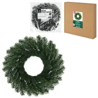 Венок новогодний, диаметр 42 см "Волшебство", литой ПЭТ, ЗОЛОТАЯ СКАЗКА, 592516