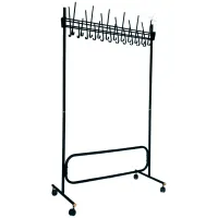 Вешалка напольная "СК (СКР)", 1,9 м, 22 крючка, металл, черная, передвижная