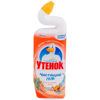Средство для уборки туалета 500 мл, ТУАЛЕТНЫЙ УТЕНОК "Цитрусовый"