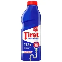 Средство для прочистки канализационных труб 1 л, TIRET (Тирет) Professional, гель