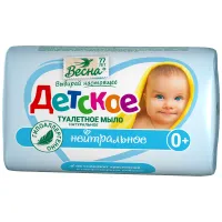 Мыло туалетное 90 г ДЕТСКОЕ (Весна), нейтральное, без отдушек и красителей, 1140, 6112, 1140,6112