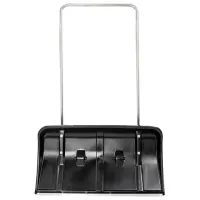 Лопата снеговая 80х44см "СКРЕПЕР" на колесах, пластиковая, высота 135см П-образная металлическая рукоятка, армирующая алюминиевая планка, №8