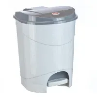 Ведро-контейнер для мусора (урна) Idea, 11л, с педалью, пластик, мраморный