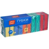 Губки для посуды 9,6х6,4х2,7 см, КОМПЛЕКТ 10 шт., MAXI, поролон с абразивным слоем, LAIMA К0003, 601552
