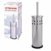 Ершик для унитаза с подставкой, нержавеющая сталь, зеркальный, LAIMA, 601616