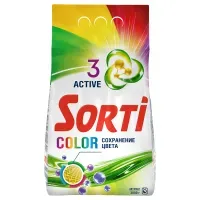 Порошок для машинной стирки Sorti "Color", 3кг