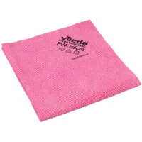 Салфетка VILEDA "ПВАмикро", КОМПЛЕКТ 5 шт., искусственная замша, красная, 35х38 см, 143591