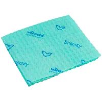 Салфетка VILEDA "Бризи", КОМПЛЕКТ 25 шт., объемное микроволокно, зеленая, 35х35 см, 161619