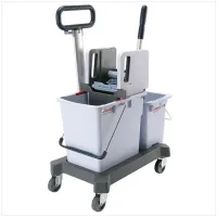 Тележка уборочная VILEDA, 2 съемных ведра 25 л+10 л, платформа, с транспортной ручкой, вертикальный отжим, 149099