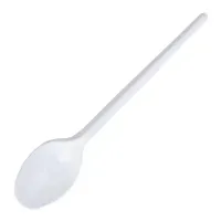 Ложка чайная одноразовая пластиковая 125 мм, белая, КОМПЛЕКТ 100 шт., СТАНДАРТ, LAIMA, 603081