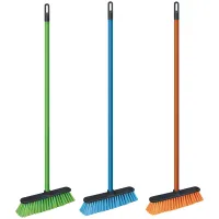 Щетка для уборки КОМПЛЕКТ черенок 110 см + щетка, ширина 31 см, щетина 7 см, еврорезьба, AZUR, 51030