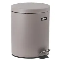 Ведро мусорное с педалью 12 литров "Classic", СЕРОЕ МАТОВОЕ, металлическое, со съемным внутренним ведром, LAIMA, 604944