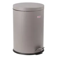Ведро мусорное с педалью 20 литров "Classic", СЕРОЕ МАТОВОЕ, металлическое, со съемным внутренним ведром, LAIMA, 604946