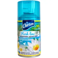 Сменный баллон 250 мл, CHIRTON "Лазурный бриз", для автоматических освежителей, универсальный, сухое распыление, 4670013302574
