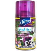 Сменный баллон 250 мл, CHIRTON "Вечерняя прохлада", для автоматических освежителей, универсальный, сухое распыление, 4670013302567