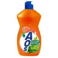 Средство для мытья посуды 450 мл, AOS "Бальзам Алоэ Вера", 1112-3
