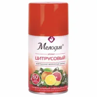 Сменный баллон 250 мл МЕЛОДИЯ "Цитрусовый", для автоматических освежителей, универсальный, 605229