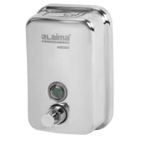 Дозатор для жидкого мыла LAIMA PROFESSIONAL INOX (гарантия 3 года), 0,5 л, нержавеющая сталь, зеркальный, 605394