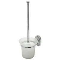 Ершик для унитаза подставка из толстого стекла, крепление к стене, хромированная сталь, LAIMA, 607425