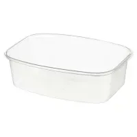 Одноразовый контейнер 350 мл, КОМПЛЕ КТ 100 шт., БЕЗ КРЫШКИ, 138х102 прозрачные, ПП, ЮПЛАСТ, ЮУПМ3314