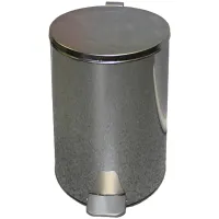 Ведро мусорное с педалью 20 литров, УСИЛЕННОЕ, кольцо под мешок, хром, нержавеющая сталь, ТИТАН