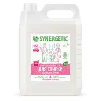 Гель для стирки для всех видов тканей 5 л SYNERGETIC, гипоаллергенный, 109500
