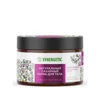 Скраб для тела 300 мл, SYNERGETIC "Цветущий инжир и лотос", натуральный, сахарный, 800004